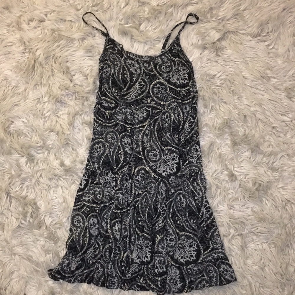 Black Paisley Ruffle dress